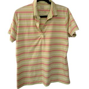 Kate Lord Green and Pink Striped Shirt Sz.L